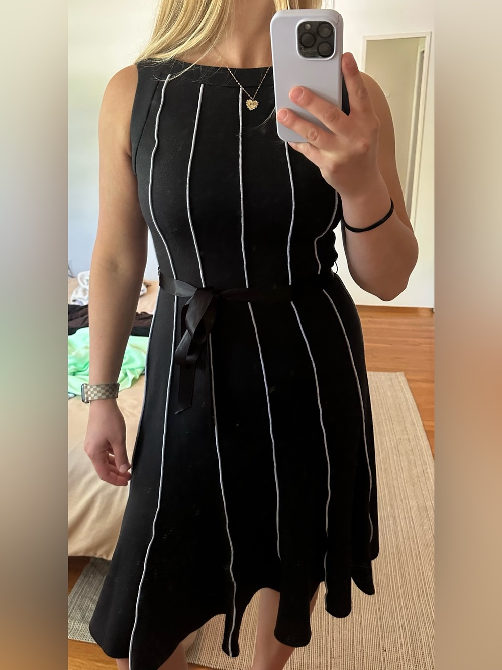 Black Fit-and-Flare Dress studio 1